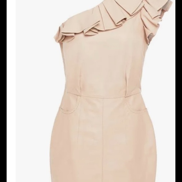 Iro Charlott Mini Dress Lamb Leather Is Size 8 Uk 38 - Picture 1 of 13